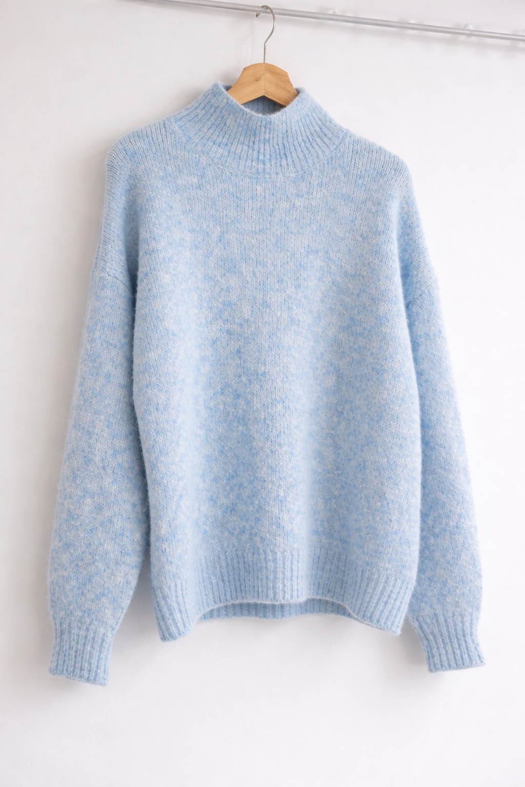 Jersey Oversize de Punto Sostenible Azul – Lana & Poliéster Reciclado