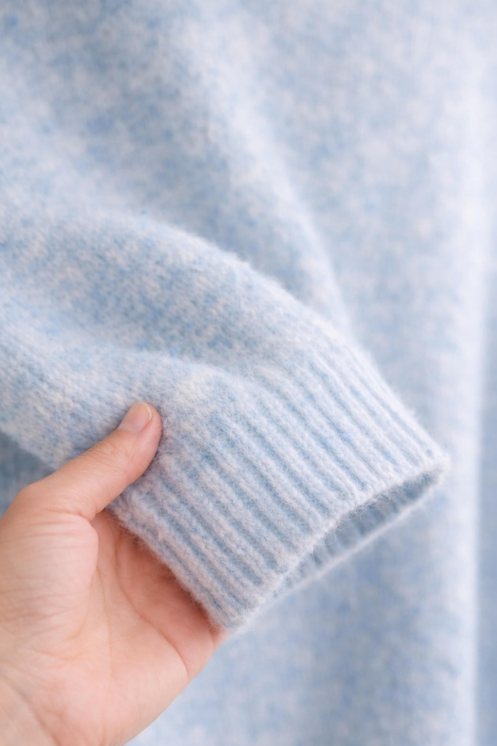 Jersey Oversize de Punto Sostenible Azul – Lana & Poliéster Reciclado