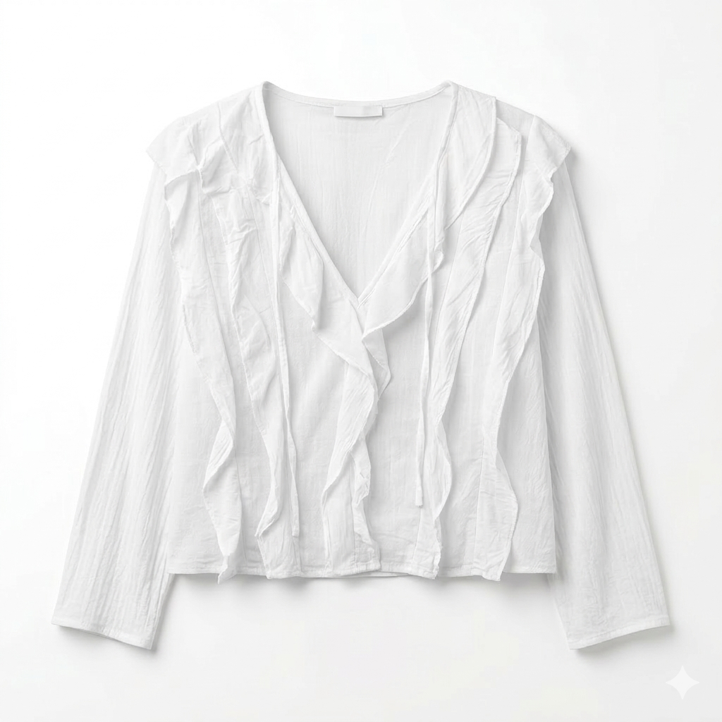 Blusa Volantes Aura – Algodón Ligero