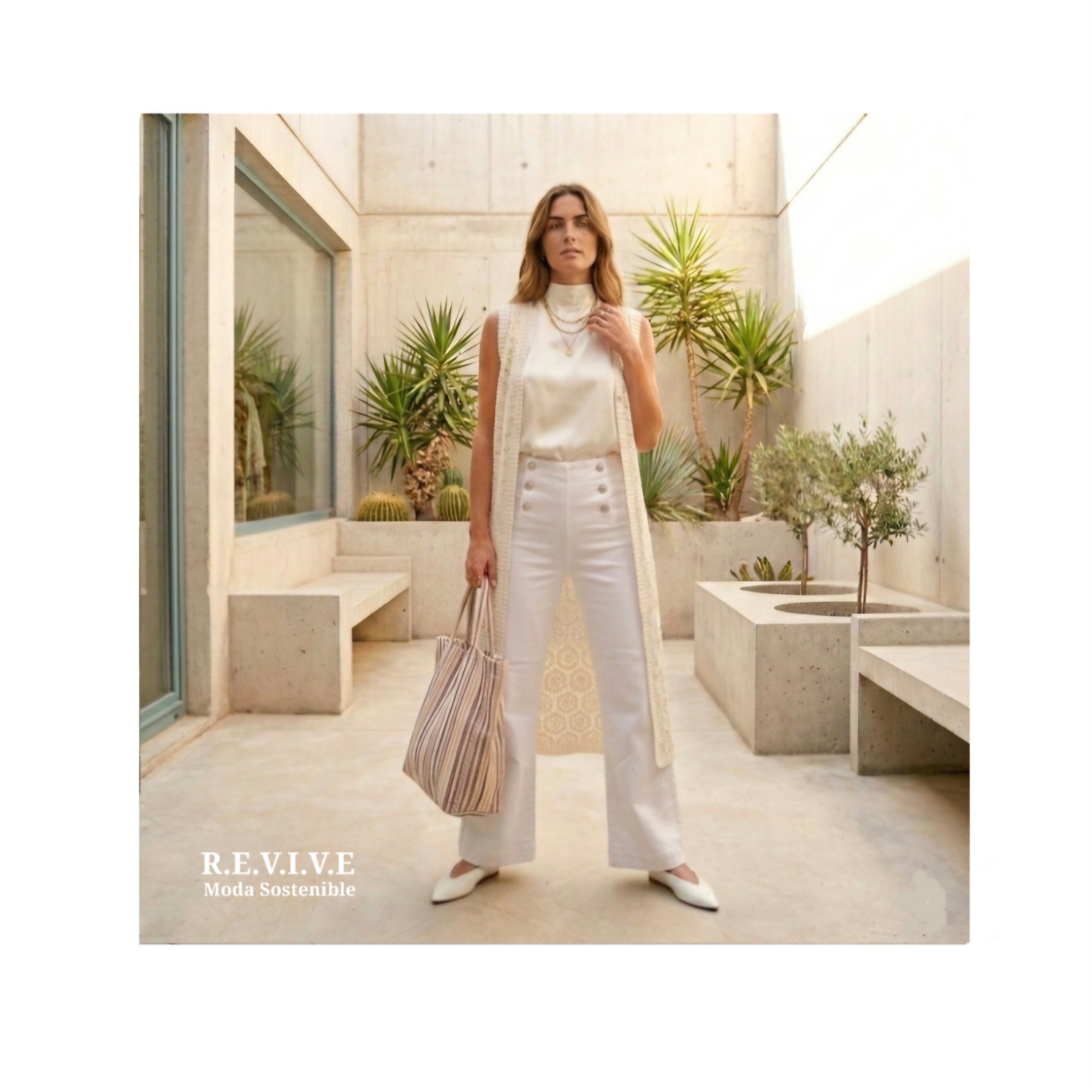 Pantalón Denim Blanco Marina