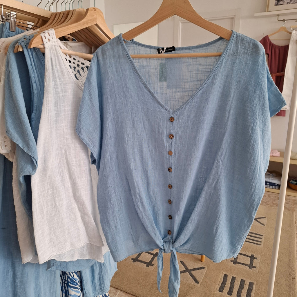 Blusa anudada