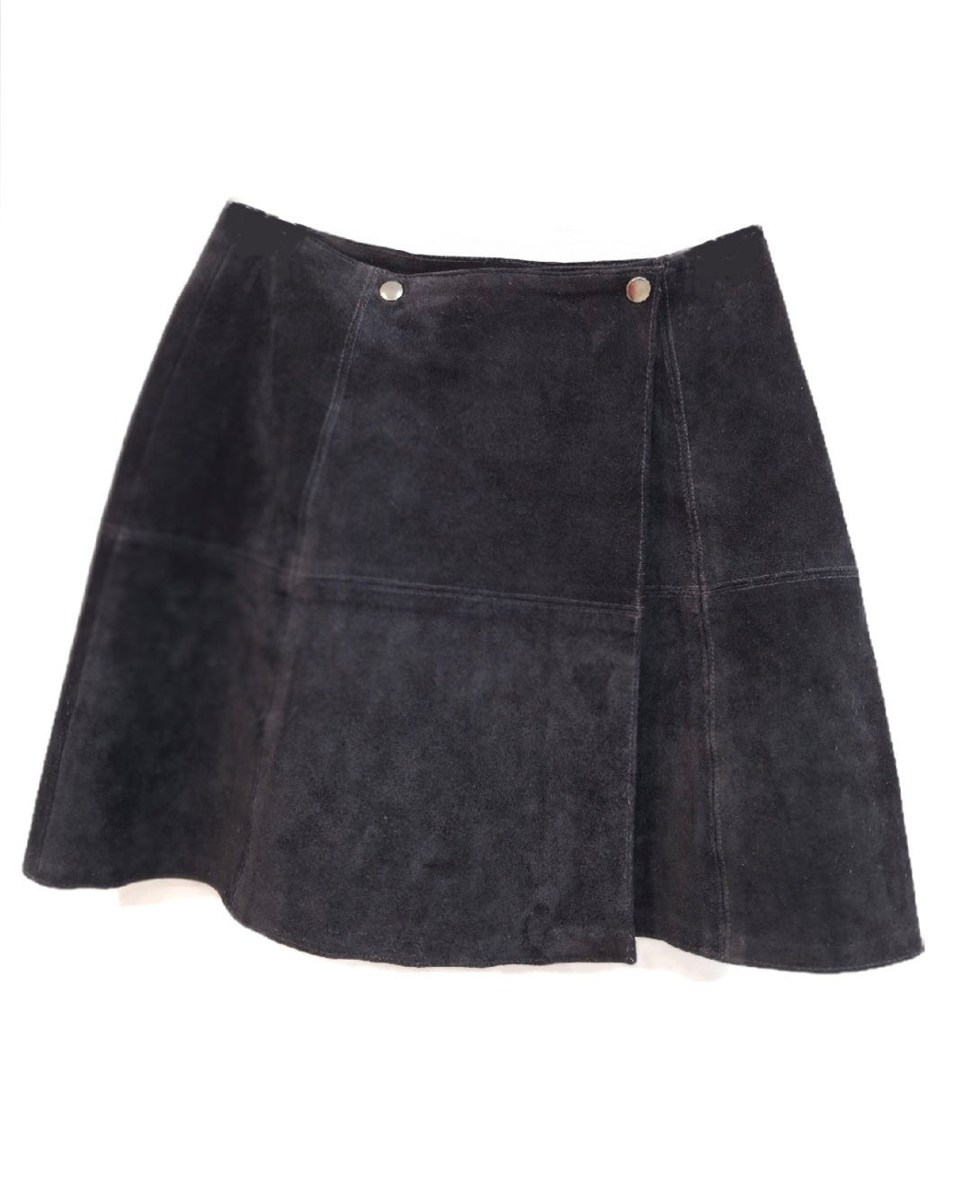 Falda evasé estilo 70s de ante