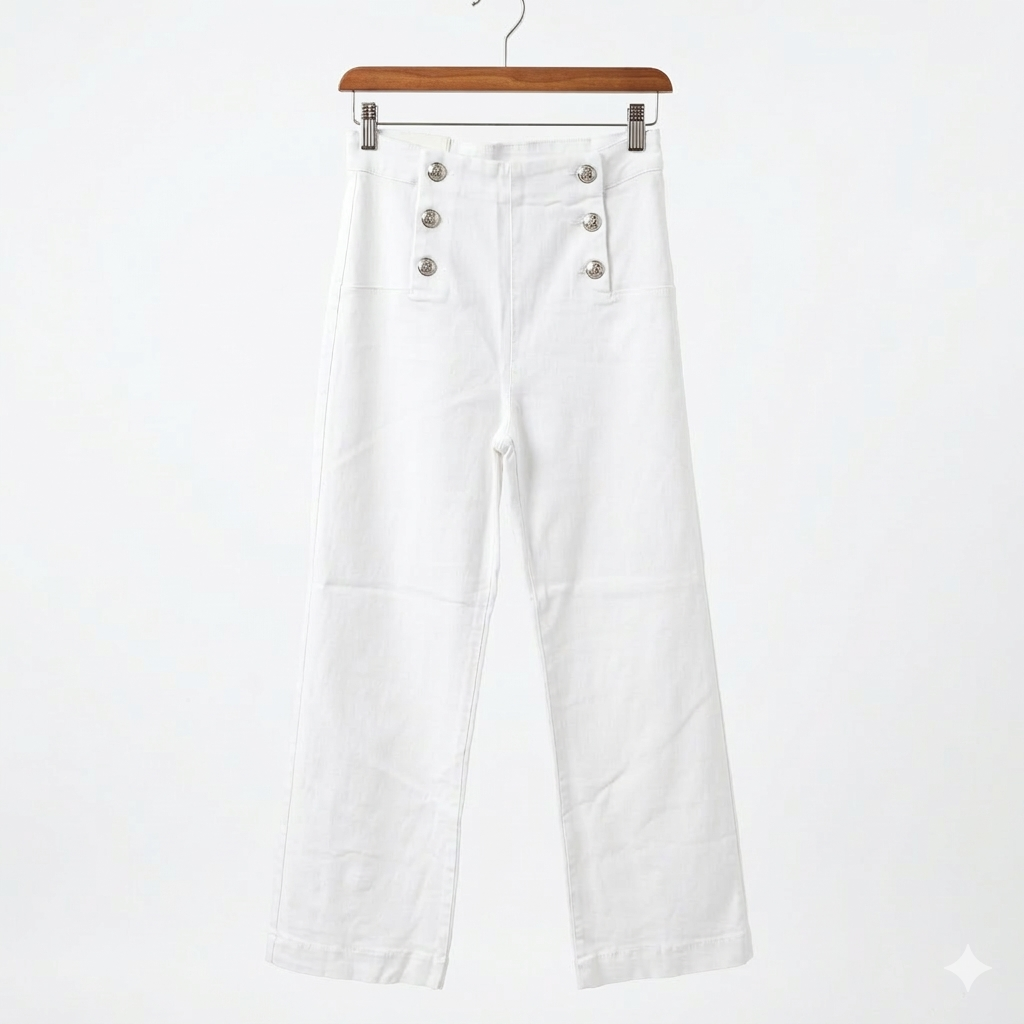Pantalón Denim Blanco Marina